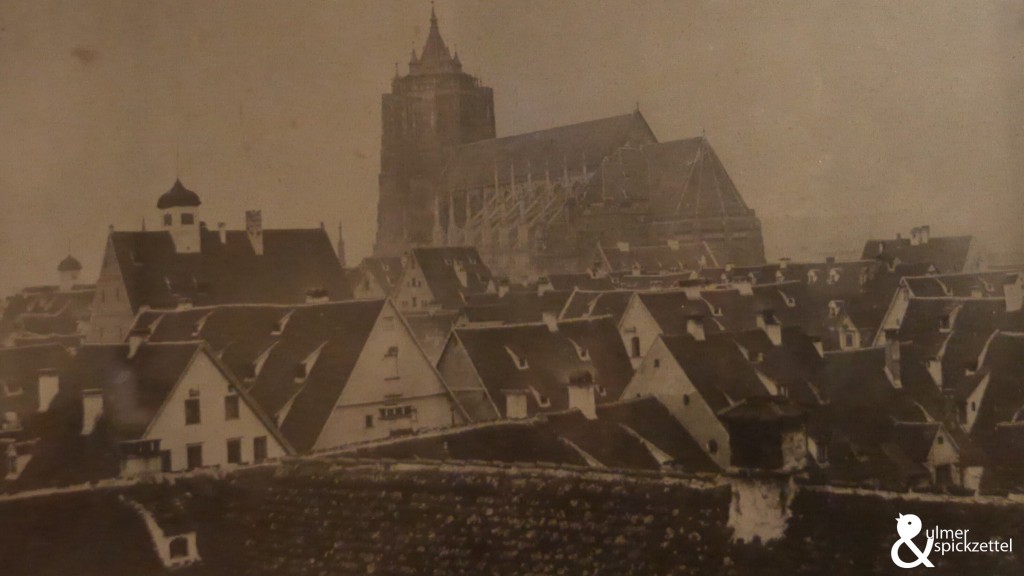 Eines der ersten Fotos des Ulmer Münsters